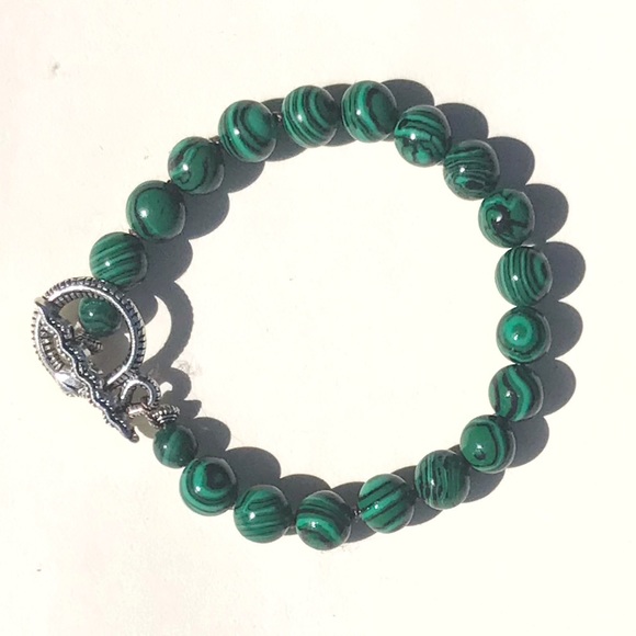 Malachite Snake Bracelet - Picture 1 of 8